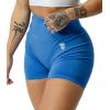 Gymreapers Infinity Seamless Workout Shorts High Waist Biker Shorts for Women Athletic Gym Running Pilates Yoga Sport Short(Azure Blue)
