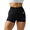 Gymreapers Infinity Seamless Workout Shorts High Waist Biker Shorts for Women Athletic Gym Running Pilates Yoga Sport Short(Black)