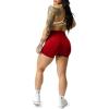 Gymreapers Infinity Seamless Workout Shorts High Waist Biker Shorts for Women Athletic Gym Running Pilates Yoga Sport Short(Bloodshot Red)