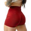 Gymreapers Infinity Seamless Workout Shorts High Waist Biker Shorts for Women Athletic Gym Running Pilates Yoga Sport Short(Bloodshot Red)