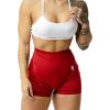 Gymreapers Infinity Seamless Workout Shorts High Waist Biker Shorts for Women Athletic Gym Running Pilates Yoga Sport Short(Bloodshot Red)