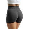 Gymreapers Infinity Seamless Workout Shorts High Waist Biker Shorts for Women Athletic Gym Running Pilates Yoga Sport Short(Flat Gray)