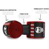Gymreapers Knee Wraps for Squats and Powerlifting 72 Inch Compression Wraps with Strap for Men & Women Weightlifting Support(Red/White)