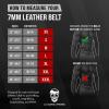 Gymreapers Leather Weightlifting Belt for Bodybuilding, Squatting, Lower Back Support & Back Pain – Real Leather, Adjustable Buckle Sizing – Men Women(Black)