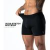 Gymreapers Mens Boxer Briefs Moisture Wicking-Waistband Pack of 3 Underwear for Men with Pouch for Ball for Travel Daily Wear(Black)