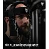 Gymreapers Neck Harness Weight Lifting – Neck Trainer Workout Equipment – Heavy Duty Stainless Steel Chain, Adjustable Neoprene Head Strap, Exercise Equipment for Strength & Pain Relief(Black)
