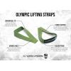 Gymreapers Olympic Lifting Straps for Weightlifting, Snatch, Clean, Powerlifting, Strongman, Deadlifts – Durable Cotton with Reinforced Stitching (Pair)(Military Green)