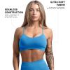 Gymreapers Seamless Sports Bra for Women – Wireless Compression Padded Supportive Bras for Gym, Yoga, & Fitness(Azure)