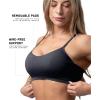 Gymreapers Seamless Sports Bra for Women – Wireless Compression Padded Supportive Bras for Gym, Yoga, & Fitness(Black)
