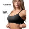 Gymreapers Seamless Sports Bra for Women – Wireless Compression Padded Supportive Bras for Gym, Yoga, & Fitness(Black Marl)
