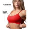 Gymreapers Seamless Sports Bra for Women – Wireless Compression Padded Supportive Bras for Gym, Yoga, & Fitness(Carolina Reaper)