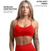 Gymreapers Seamless Sports Bra for Women – Wireless Compression Padded Supportive Bras for Gym, Yoga, & Fitness(Carolina Reaper)