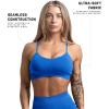 Gymreapers Seamless Sports Bra for Women – Wireless Compression Padded Supportive Bras for Gym, Yoga, & Fitness(Electric Blue)