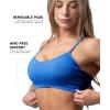 Gymreapers Seamless Sports Bra for Women – Wireless Compression Padded Supportive Bras for Gym, Yoga, & Fitness(Electric Blue)