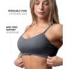 Gymreapers Seamless Sports Bra for Women – Wireless Compression Padded Supportive Bras for Gym, Yoga, & Fitness(Flat Gray)