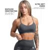 Gymreapers Seamless Sports Bra for Women – Wireless Compression Padded Supportive Bras for Gym, Yoga, & Fitness(Flat Gray)