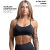 Gymreapers Seamless Sports Bra for Women – Wireless Compression Padded Supportive Bras for Gym, Yoga, & Fitness(Graphite)