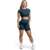Gymreapers Short Sleeve Workout Tops for Women – Crop Tops for Women Tee – Yoga Athletic Tops for Running, Gym, & Training(Atlantis)