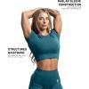 Gymreapers Short Sleeve Workout Tops for Women – Crop Tops for Women Tee – Yoga Athletic Tops for Running, Gym, & Training(Emerald)