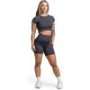 Gymreapers Short Sleeve Workout Tops for Women – Crop Tops for Women Tee – Yoga Athletic Tops for Running, Gym, & Training(Graphite)