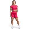 Gymreapers Short Sleeve Workout Tops for Women – Crop Tops for Women Tee – Yoga Athletic Tops for Running, Gym, & Training(Miami)