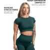 Gymreapers Short Sleeve Workout Tops for Women – Crop Tops for Women Tee – Yoga Athletic Tops for Running, Gym, & Training(Reef)