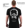Gymreapers Skull Moisture Wicking T-Shirts for Men – Short Sleeve Workout Gym Shirts – Running Athletic Tees & Dry Fit Tshirt(Beneath the Surface)