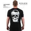 Gymreapers Skull Moisture Wicking T-Shirts for Men – Short Sleeve Workout Gym Shirts – Running Athletic Tees & Dry Fit Tshirt(Ripstop)