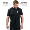 Gymreapers Skull Moisture Wicking T-Shirts for Men – Short Sleeve Workout Gym Shirts – Running Athletic Tees & Dry Fit Tshirt(Violent Silence)
