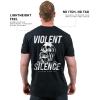 Gymreapers Skull Moisture Wicking T-Shirts for Men – Short Sleeve Workout Gym Shirts – Running Athletic Tees & Dry Fit Tshirt(Violent Silence)
