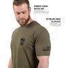 Gymreapers Valor Moisture Wicking T-Shirts for Men – Short Sleeve Workout Gym Shirts – Running Athletic Tees & Dry Fit Tshirt(Military Green)