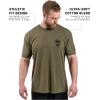 Gymreapers Valor Moisture Wicking T-Shirts for Men – Short Sleeve Workout Gym Shirts – Running Athletic Tees & Dry Fit Tshirt(Military Green)