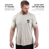 Gymreapers Valor Moisture Wicking T-Shirts for Men – Short Sleeve Workout Gym Shirts – Running Athletic Tees & Dry Fit Tshirt(Sand)