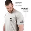 Gymreapers Valor Moisture Wicking T-Shirts for Men – Short Sleeve Workout Gym Shirts – Running Athletic Tees & Dry Fit Tshirt(Sand)