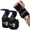 Gymreapers Weight Lifting Hooks (Pair), Heavy Duty Power Wrist Straps Hand Grip Support For Deadlifts, Pull Ups, Shrugs – Gym Gloves For Men and Women(Navy)