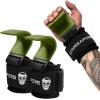 Gymreapers Weight Lifting Hooks (Pair), Heavy Duty Power Wrist Straps Hand Grip Support For Deadlifts, Pull Ups, Shrugs – Gym Gloves For Men and Women(OD Green)