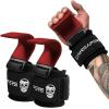 Gymreapers Weight Lifting Hooks (Pair), Heavy Duty Power Wrist Straps Hand Grip Support For Deadlifts, Pull Ups, Shrugs – Gym Gloves For Men and Women(Red)