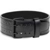 Gymreapers Weightlifting Belt 6MM Genuine Leather – Double Prong Power Belt Heavy Duty 4-Inch Wide – Strong, Stabilizing Back Support For Deadlifts, Squats Powerlifting(Black)