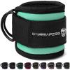 Gymreapers Ankle Straps For Cable Machine Kickbacks, Glute Workouts, Lower Body Exercises – Adjustable Leg Straps with Neoprene Padding(Mint)