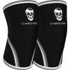 Gymreapers Elbow Sleeves for Weightlifting Powerlifting and Bench Press Support and Compression for Tendonitis Pain Relief 5mm Neoprene Training Gear for Men and Women(Black/White)