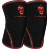 Gymreapers Elbow Sleeves for Weightlifting Powerlifting and Bench Press Support and Compression for Tendonitis Pain Relief 5mm Neoprene Training Gear for Men and Women(Black/Red)