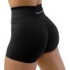 Gymreapers Halo Seamless Shorts for Women – Squat Proof High Waisted Glute Scrunch, Quick Drying Biker, Yoga Running Gym(Black)