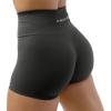 Gymreapers Halo Seamless Shorts for Women – Squat Proof High Waisted Glute Scrunch, Quick Drying Biker, Yoga Running Gym(Storm)