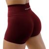 Gymreapers Halo Seamless Shorts for Women – Squat Proof High Waisted Glute Scrunch, Quick Drying Biker, Yoga Running Gym(Wine)