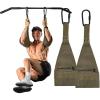 Gymreapers Hanging Ab Straps for Pull-Up Bar — Hang Bar Assist Strap & Strength Workout Exercise Equipment, Padded Adjustable Arm Supports with 2 Steel Carabiners for Leg Raises, Abdominal & Core Training(Ranger Green)