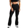 Gymreapers High Waisted Flare Leggings for Women Stretchy Workout Bootcut Gym Leggings – Tummy Control Wide Leg Yoga Pants(Black)