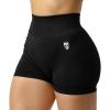 Gymreapers Infinity Seamless Workout Shorts High Waist Biker Shorts for Women Athletic Gym Running Pilates Yoga Sport Short(Black Marl)