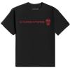 Gymreapers Moisture Wicking Short Sleeve T-Shirt for Men – Crew Neck Workout Shirts – Casual Gym Cotton Everyday Tee(Black/Red)