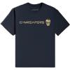 Gymreapers Moisture Wicking Short Sleeve T-Shirt for Men – Crew Neck Workout Shirts – Casual Gym Cotton Everyday Tee(Navy/Gold)