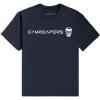 Gymreapers Moisture Wicking Short Sleeve T-Shirt for Men – Crew Neck Workout Shirts – Casual Gym Cotton Everyday Tee(Navy/White)